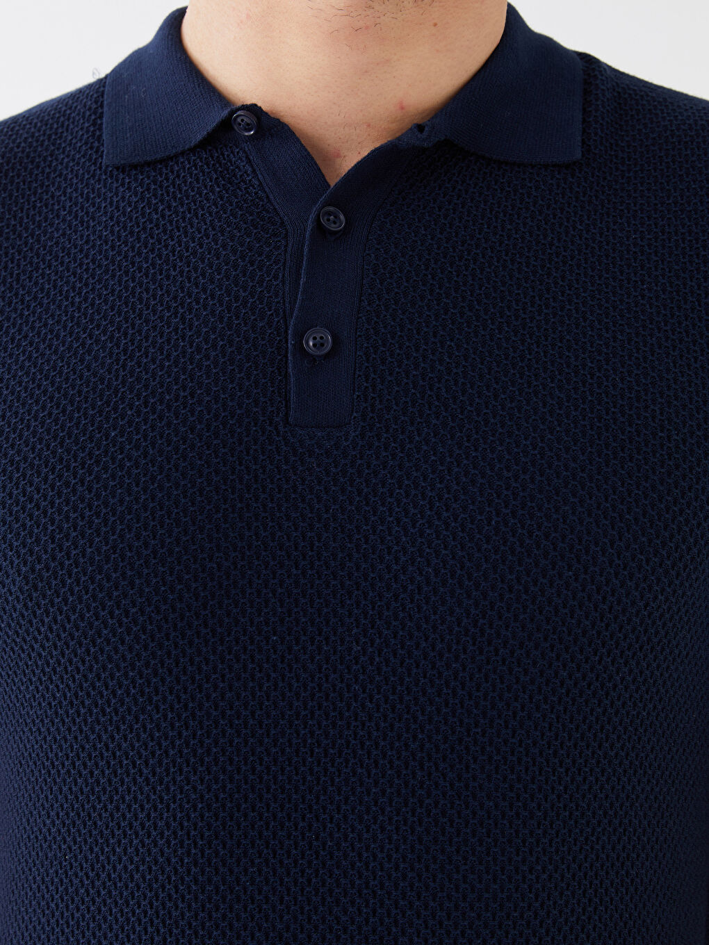 SOUTHBLUE Polo Neck Short Sleeve Men's Knitwear Sweater -S3BM65Z8-DWP