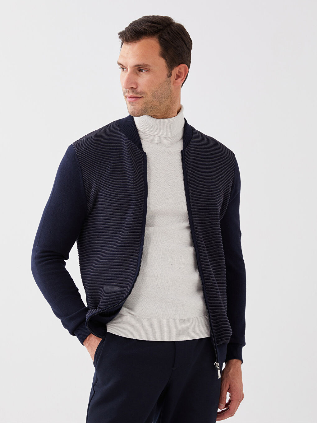 LC Waikiki Standard Fit College Collar Men's Knitwear Cardigan -S3BM68Z8-KN7