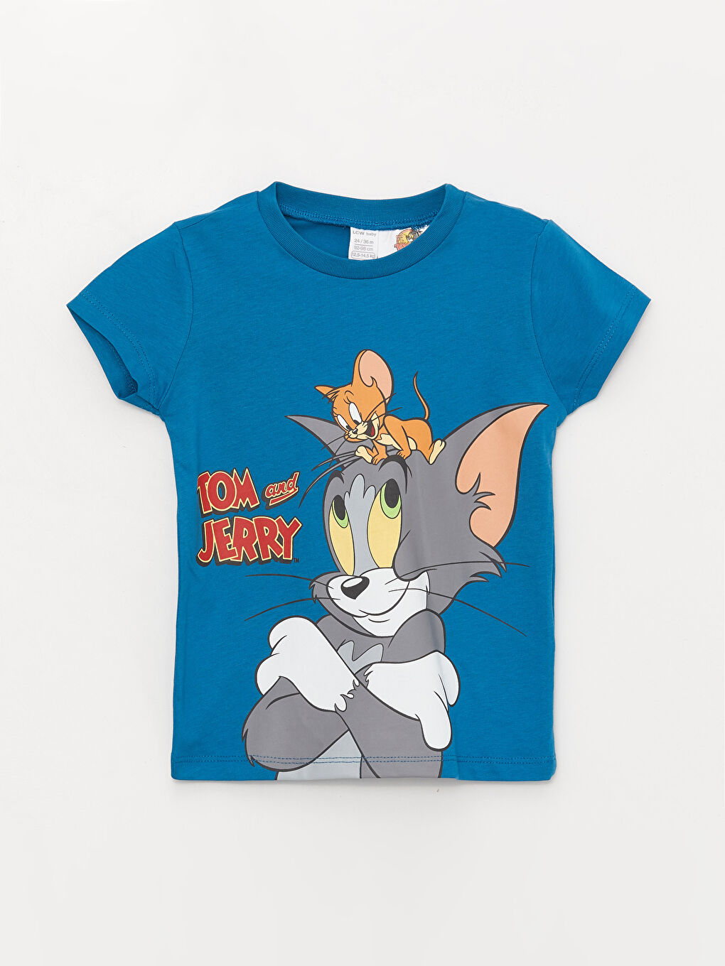 Crew Neck Short Sleeve Tom and Jerry Printed Baby Boy Pajamas Set-1