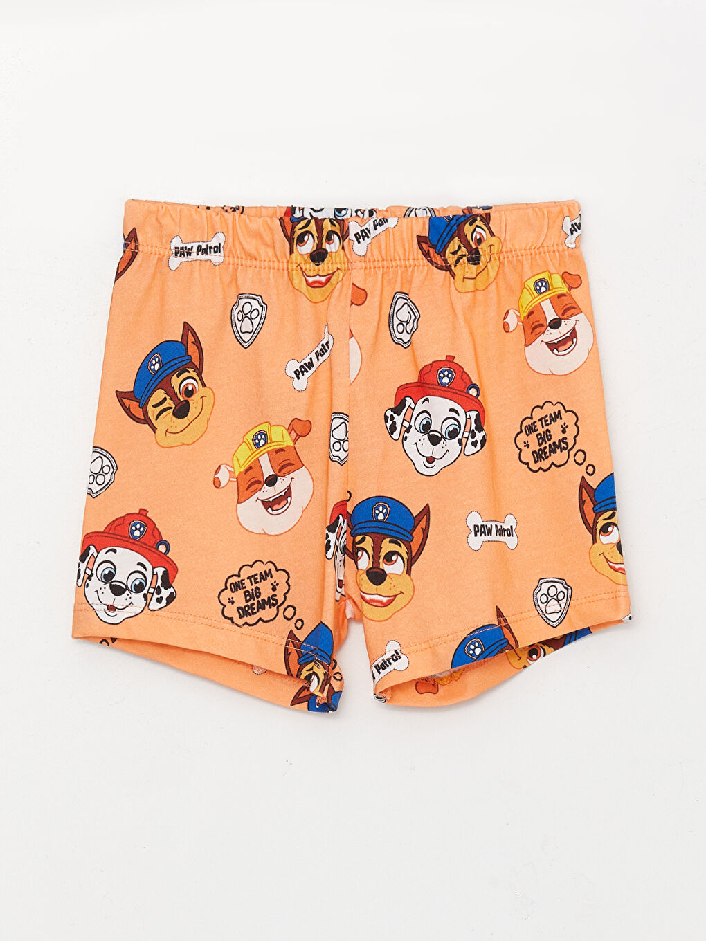 LCW baby Turuncu Bisiklet Yaka Kısa Kollu Paw Patrol Baskılı Erkek Bebek Pijama Takım - 2