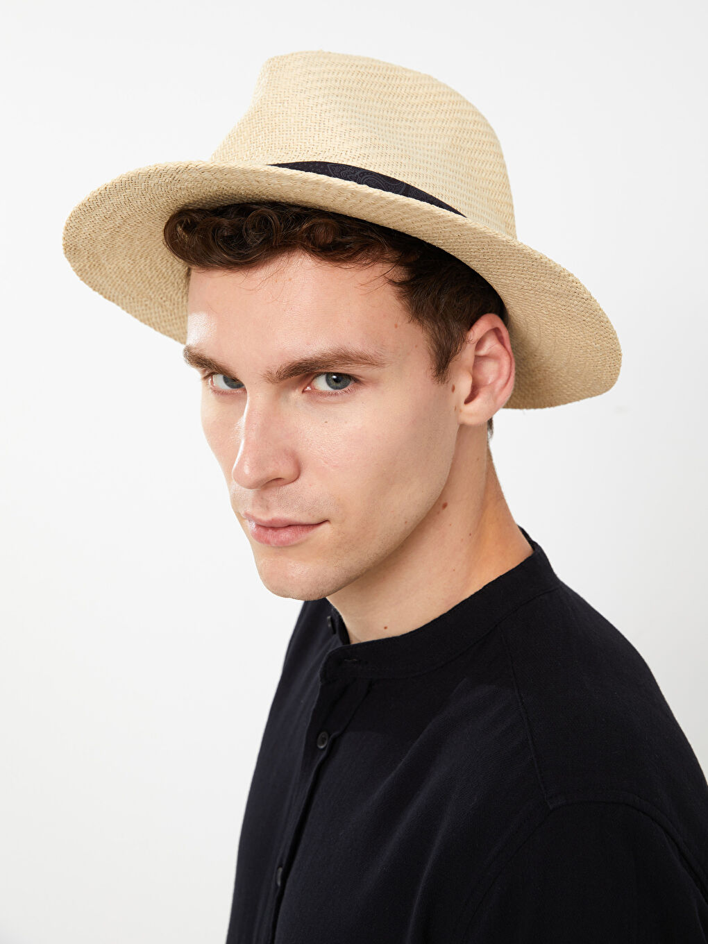 Men's Straw Felt Fedora Hat