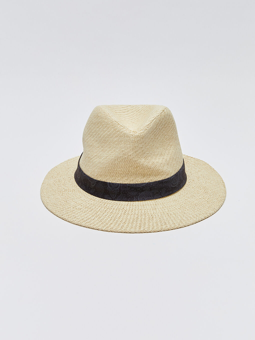 Men's Straw Felt Fedora Hat-4