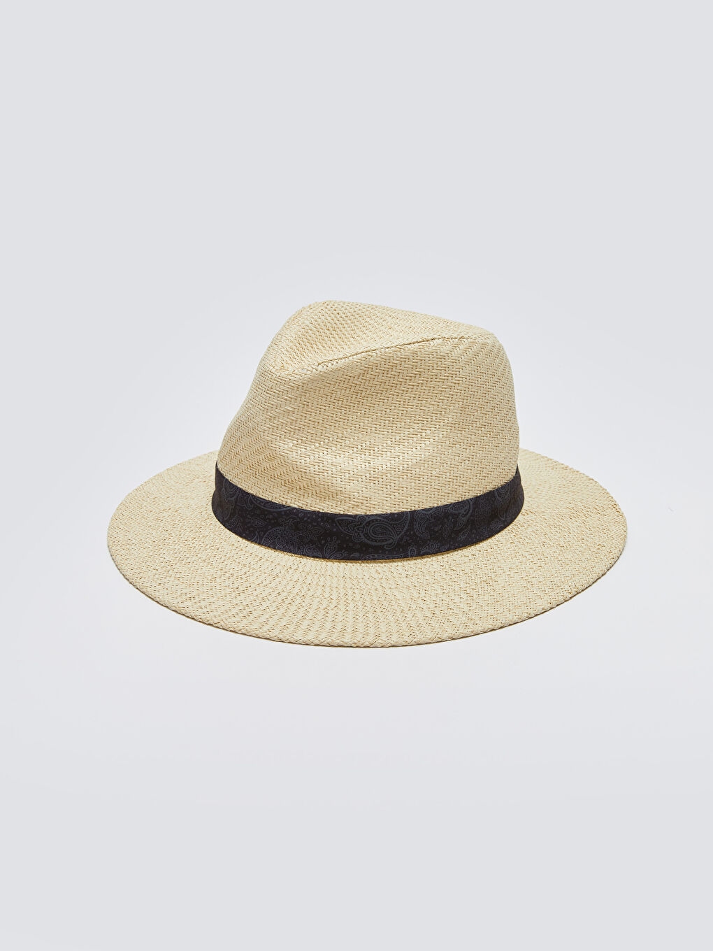 Men's Straw Felt Fedora Hat-5