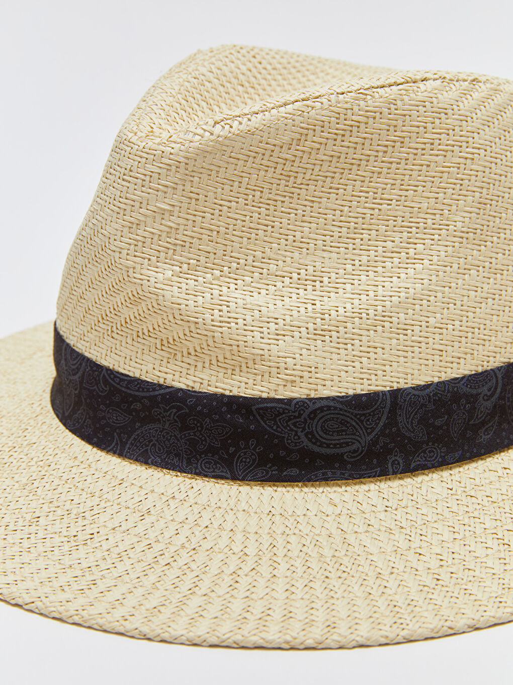 Men's Straw Felt Fedora Hat-6