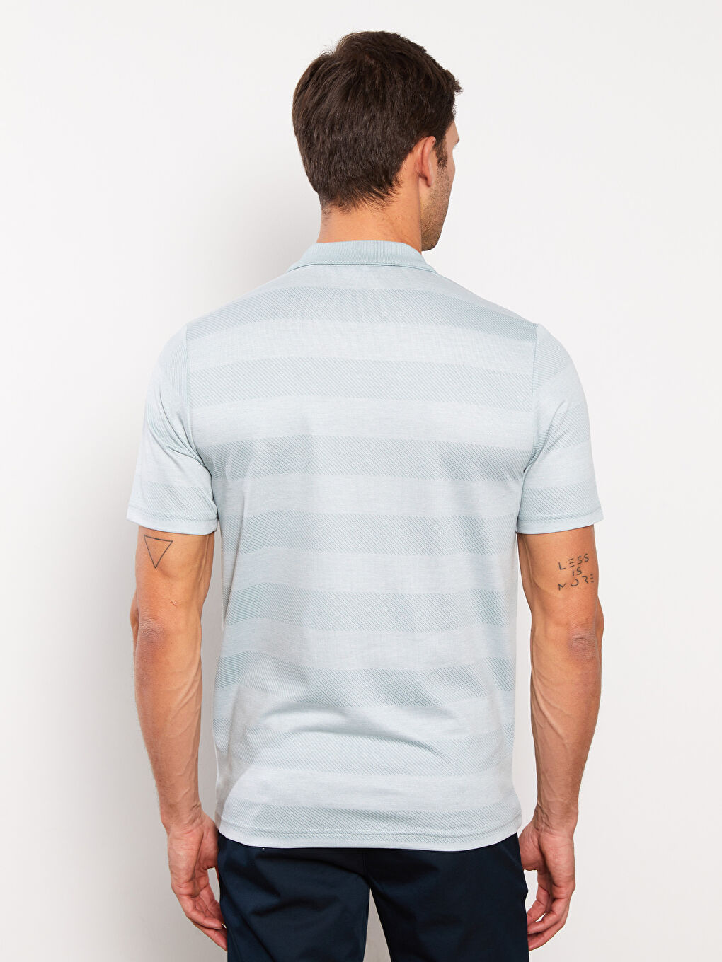LCWAIKIKI Classic Mercerized Polo Neck Short Sleeve Striped Men's T-Shirt -S3BN39Z8-LFM