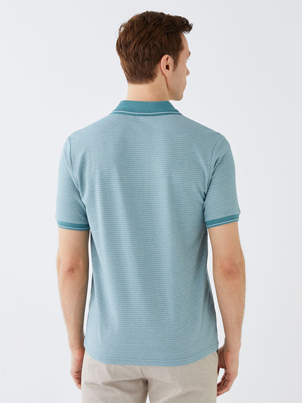 Polo Neck Short Sleeve Men's T-Shirt-4
