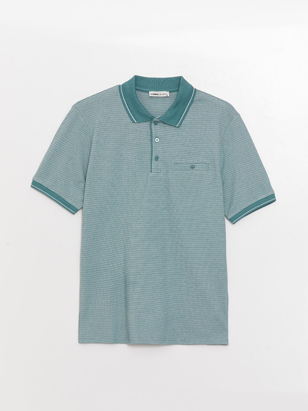 Polo Neck Short Sleeve Men's T-Shirt-5