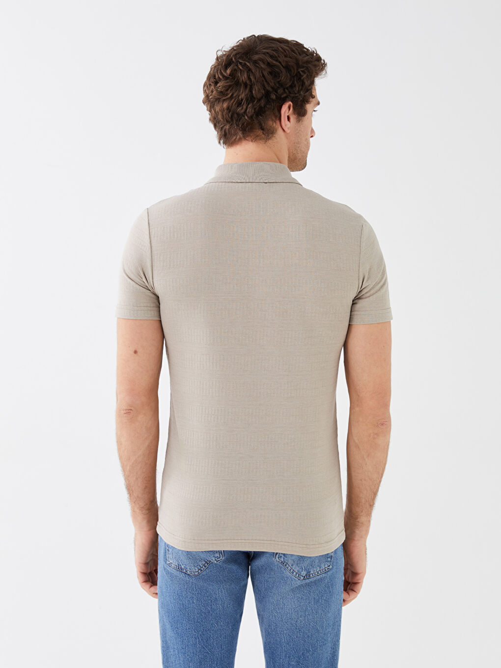 Polo Neck Short Sleeve Men's T-Shirt-4