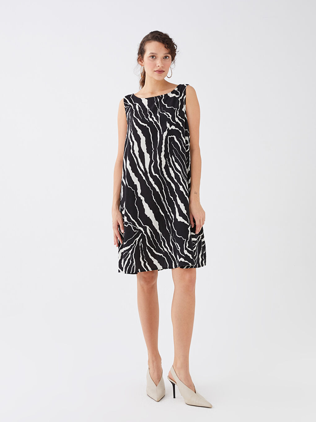 Rochie Cu Decolteu Rotund Cu Model,Pentru Femei