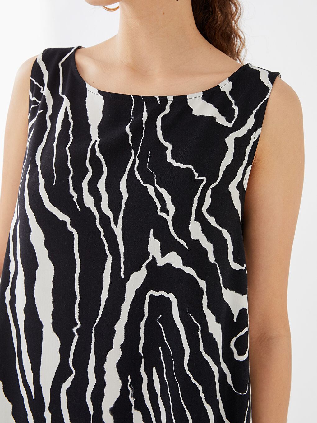 Rochie Cu Decolteu Rotund Cu Model,Pentru Femei-3