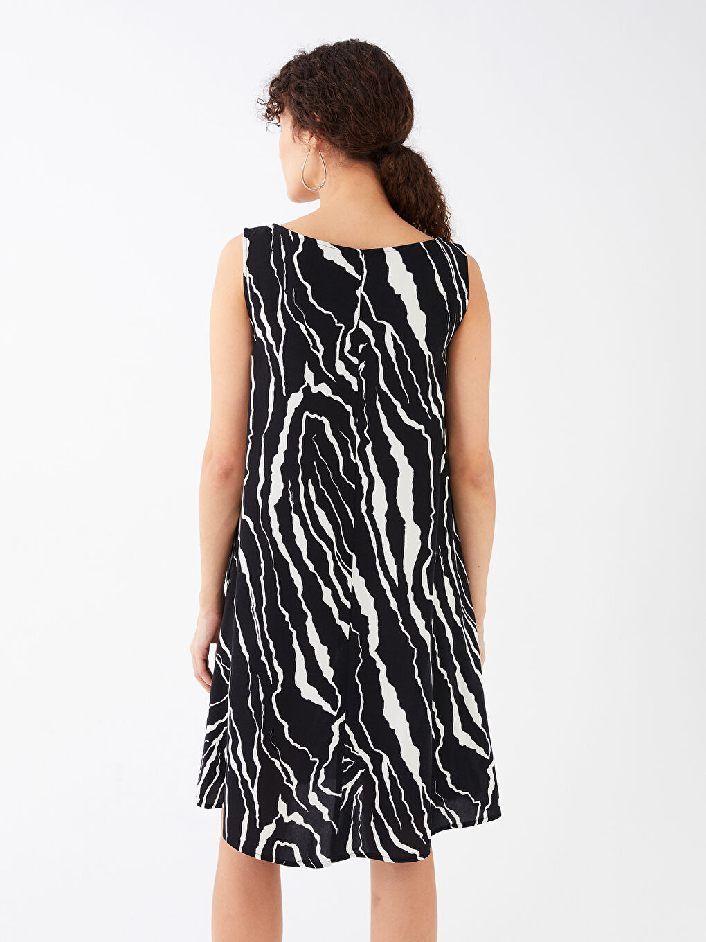 Rochie Cu Decolteu Rotund Cu Model,Pentru Femei-4