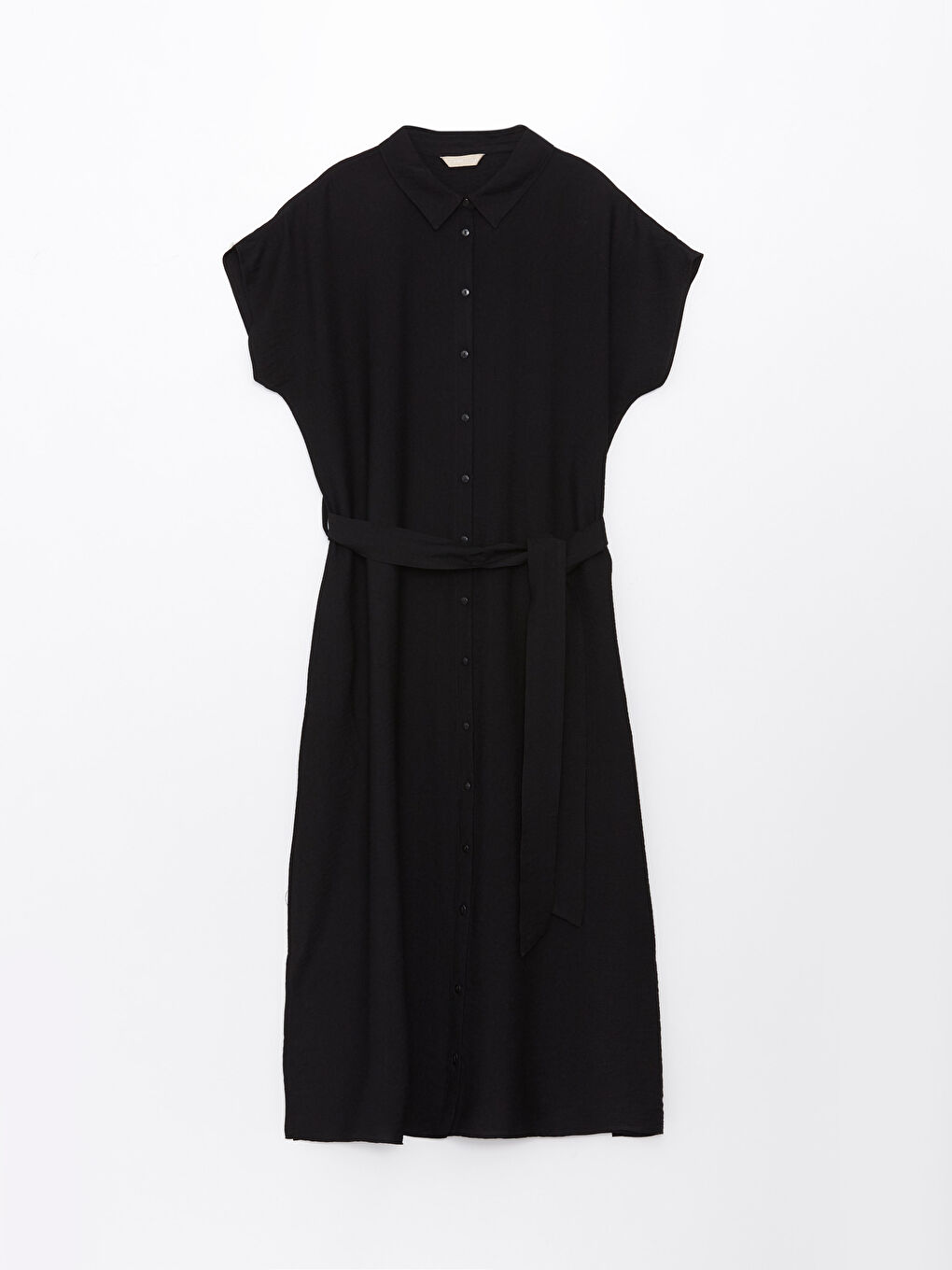 Plain Short Sleeve Women's Shirt Dress -S3BN50Z8-CVL