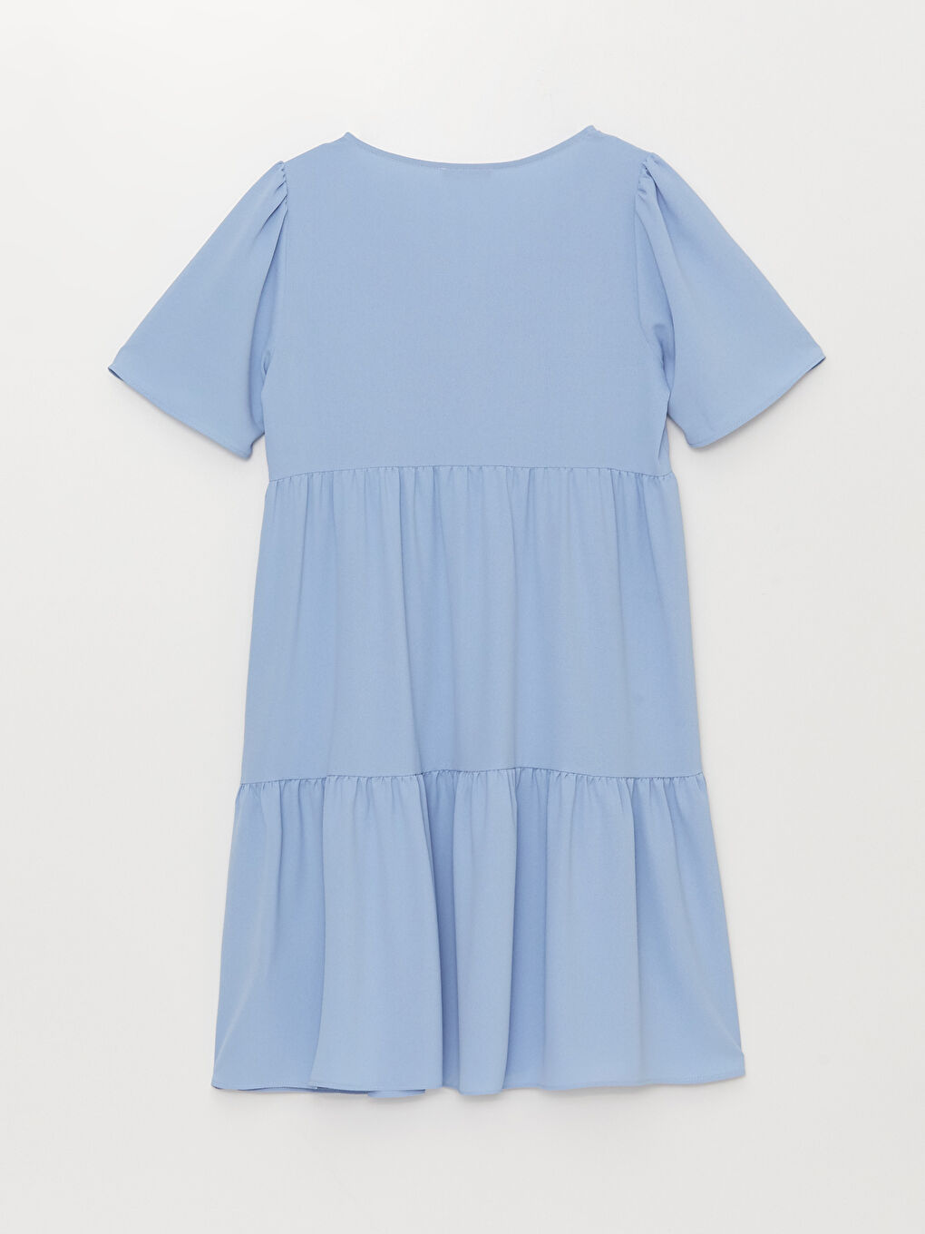 Rochie Pentru Femei Cu Decolteu În V Simplă Și Mânecă Scurtă-6