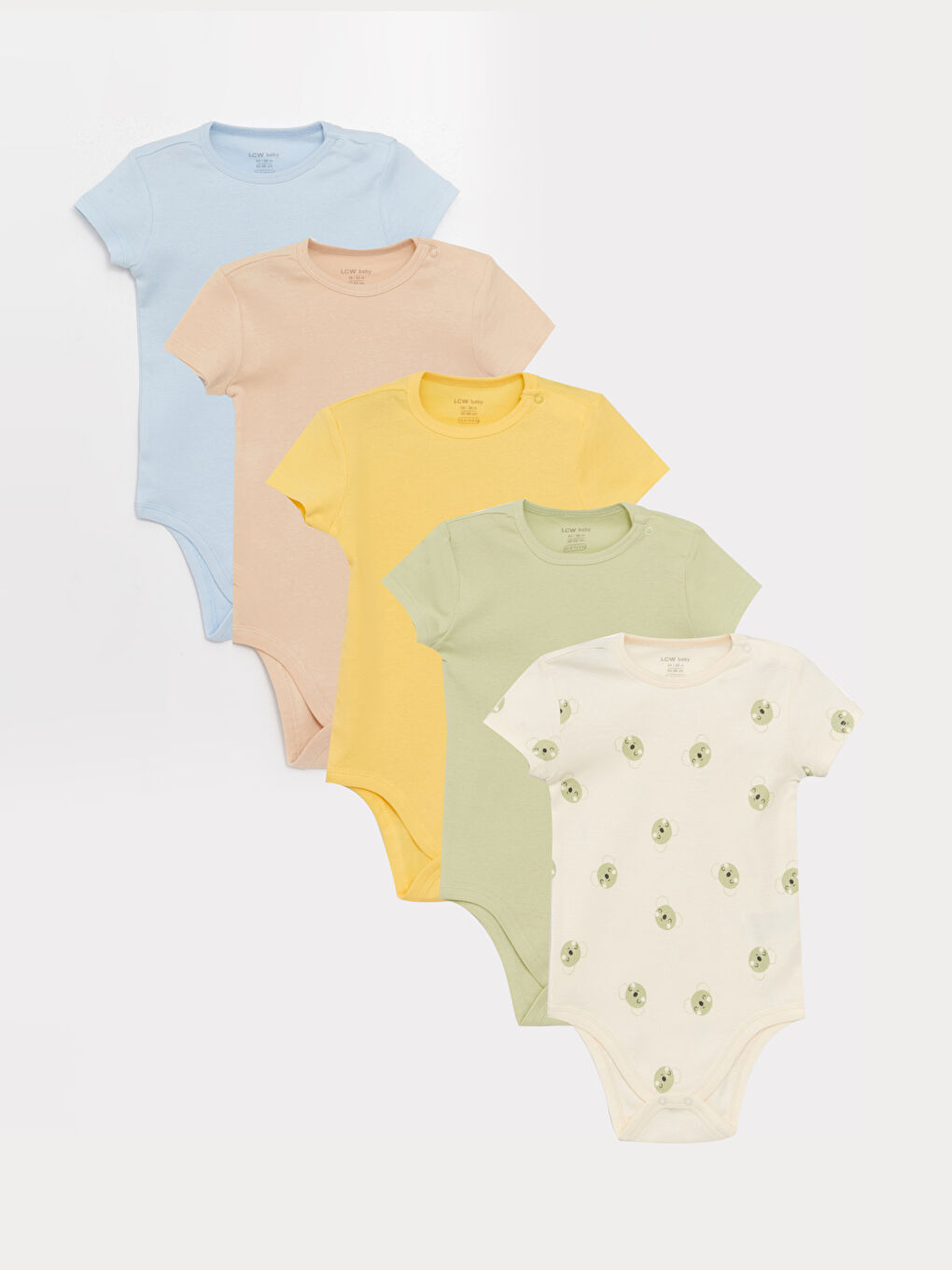 ұл балаға арналған түймесі бар боди 5 бөліктен тұратын