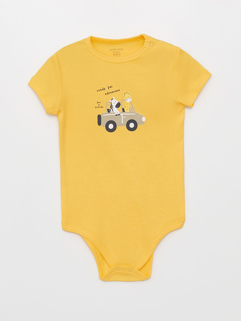 Yeşil Bisiklet Yaka Baskılı Erkek Bebek Çıtçıtlı Bodysuit 2'li-2