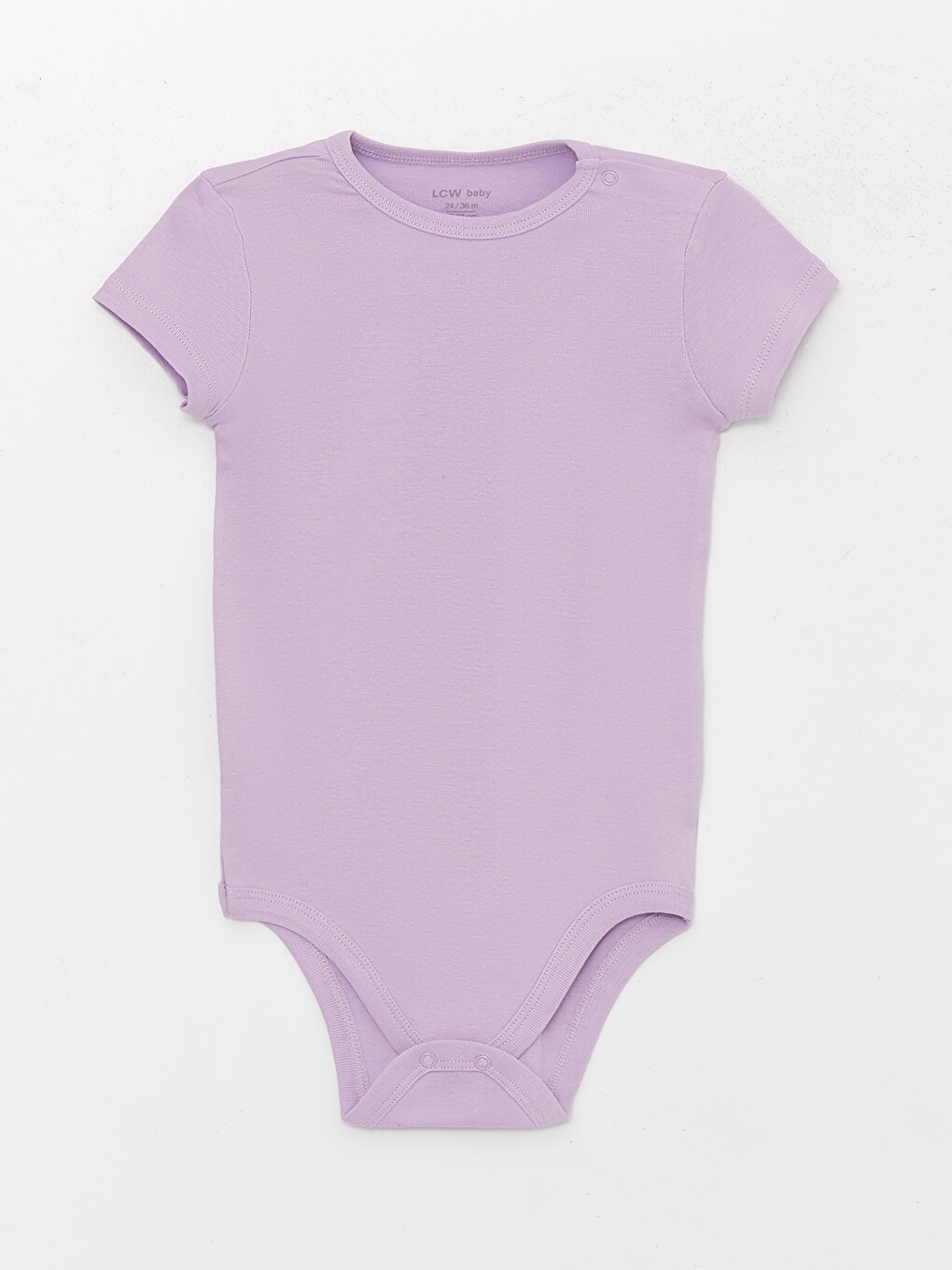 Crew Neck Short Sleeve Baby Girl Snap Snap Body 5 Pack-1