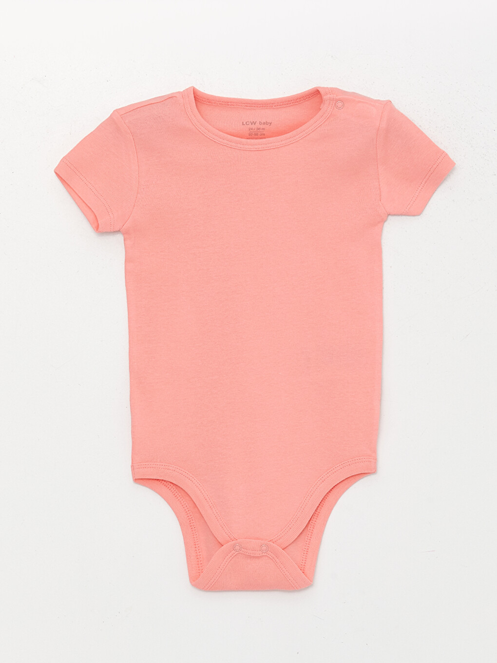 Crew Neck Short Sleeve Baby Girl Snap Snap Body 5 Pack-4