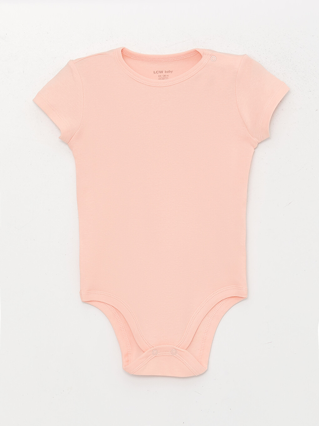 Crew Neck Short Sleeve Baby Girl Snap Snap Body 5 Pack-5
