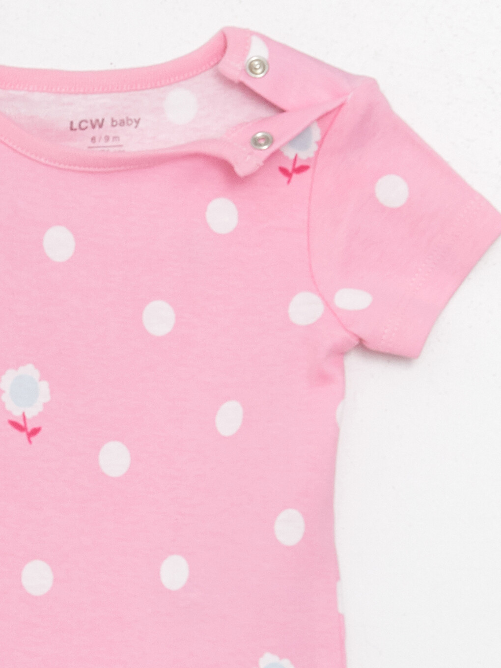 Crew Neck Baby Girl Snap Snap Bodysuit 2 Pack-3
