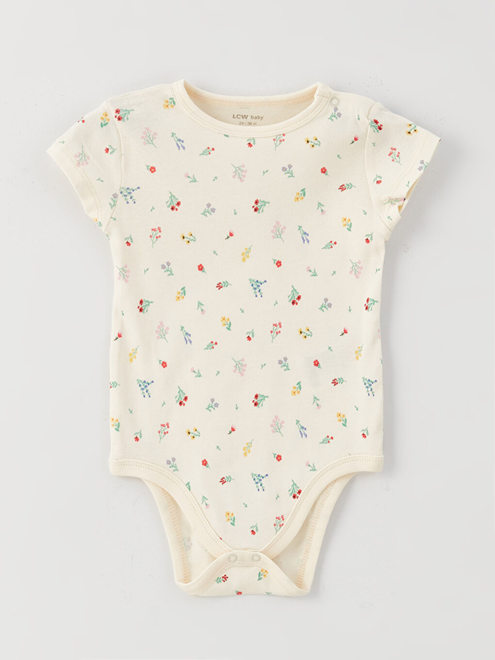 Crew Neck Baby Girl Bodysuit 2 Pack-7
