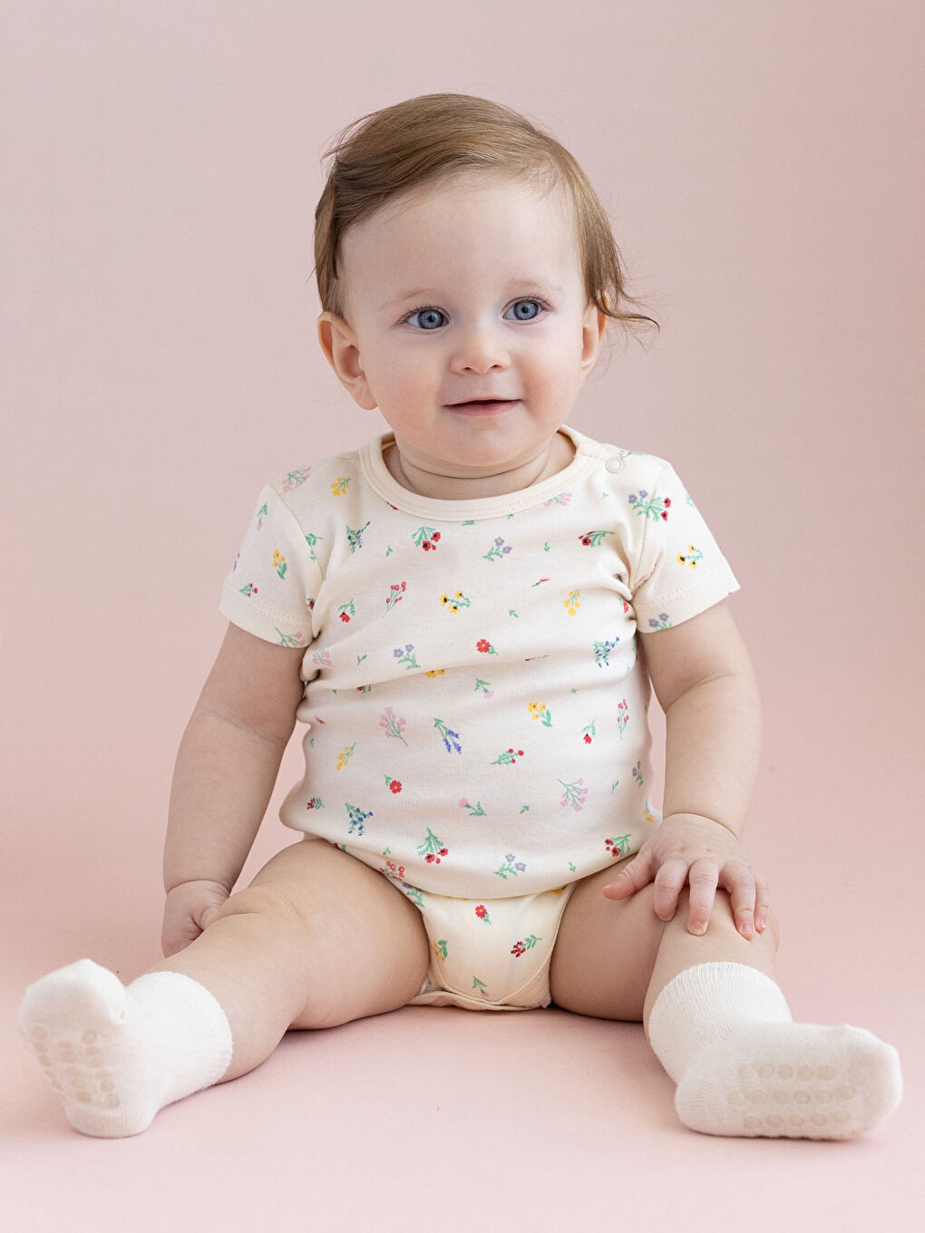 Crew Neck Baby Girl Bodysuit 2 Pack-1