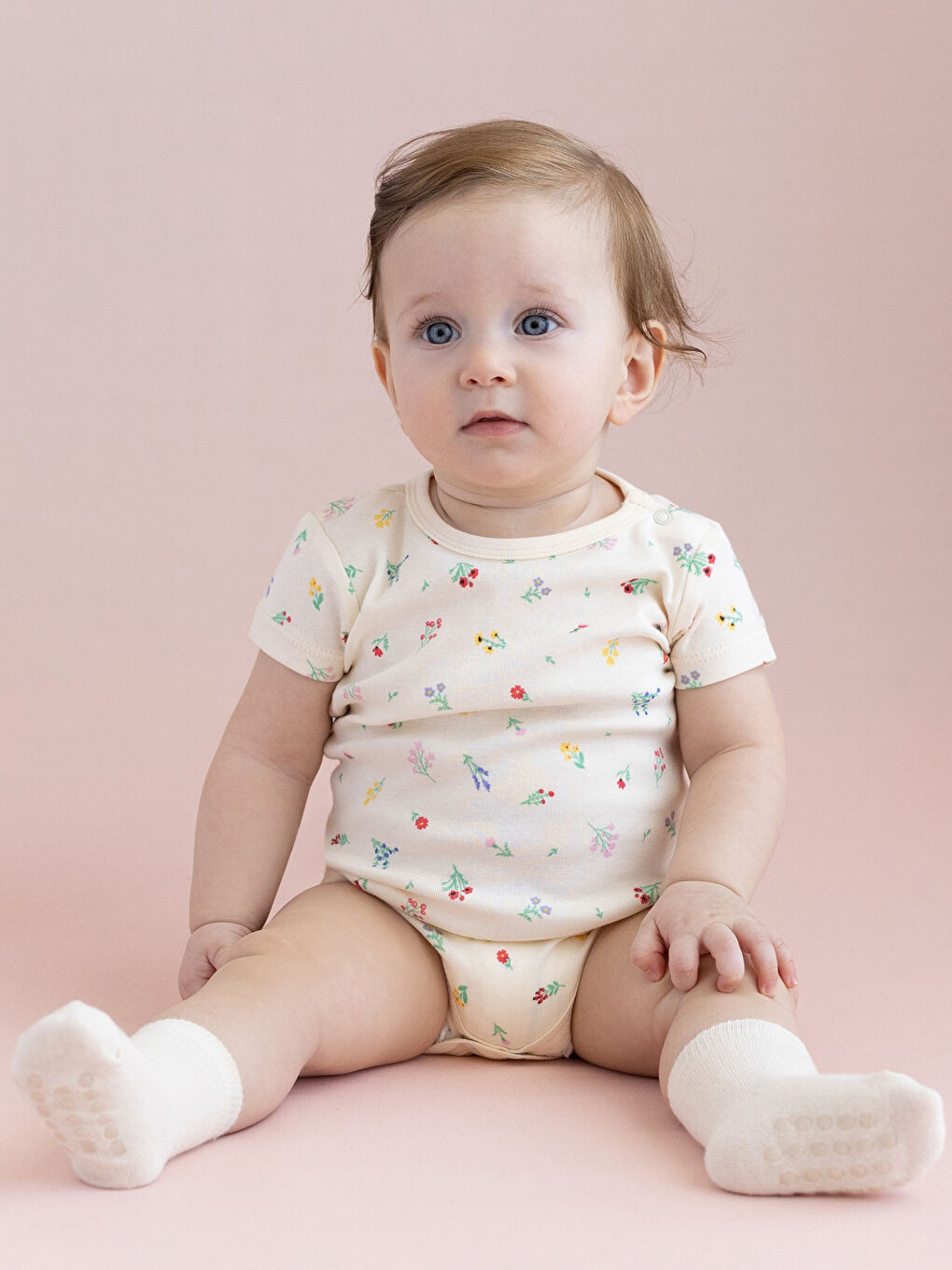 Crew Neck Baby Girl Bodysuit 2 Pack-2