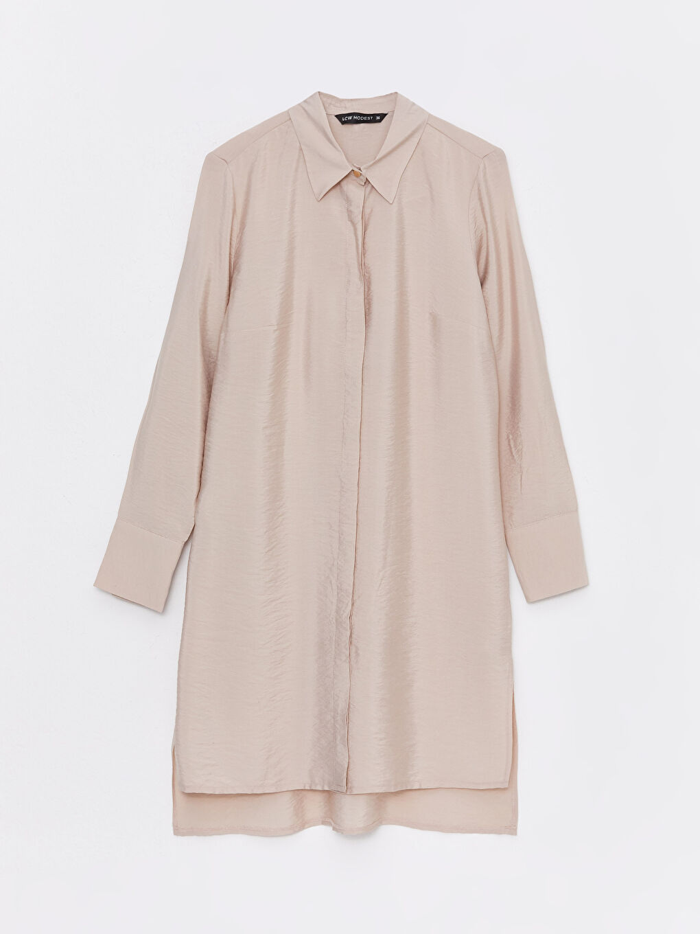 Plain Long Sleeve Women's Shirt Tunic-5