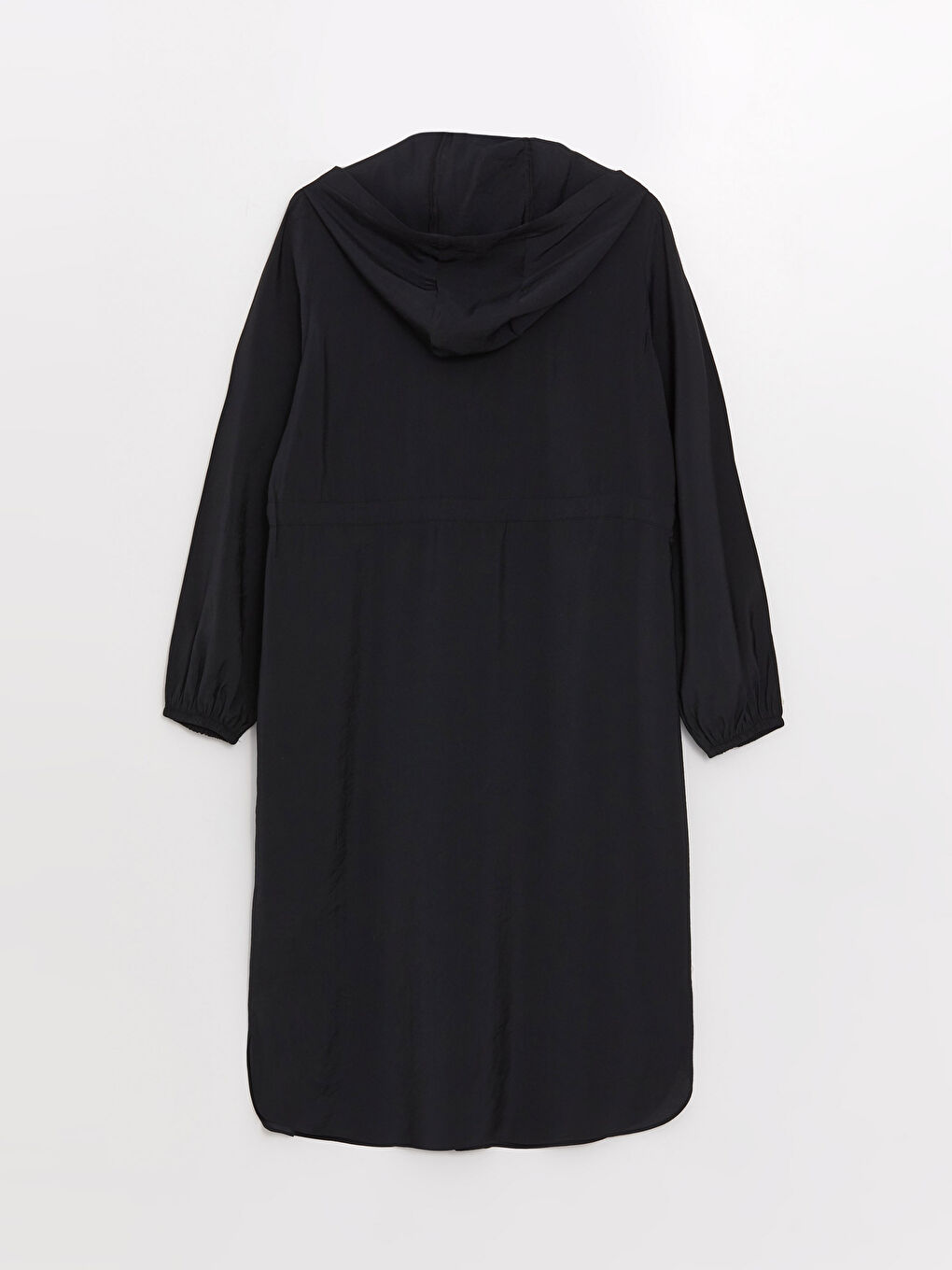 Hooded Plain Long Sleeve Women's Tunic-5