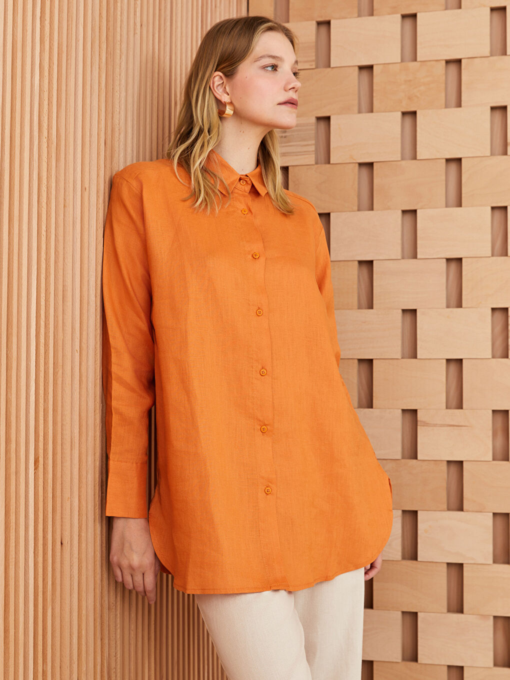 قميص تونيك برتقالي مرا-1