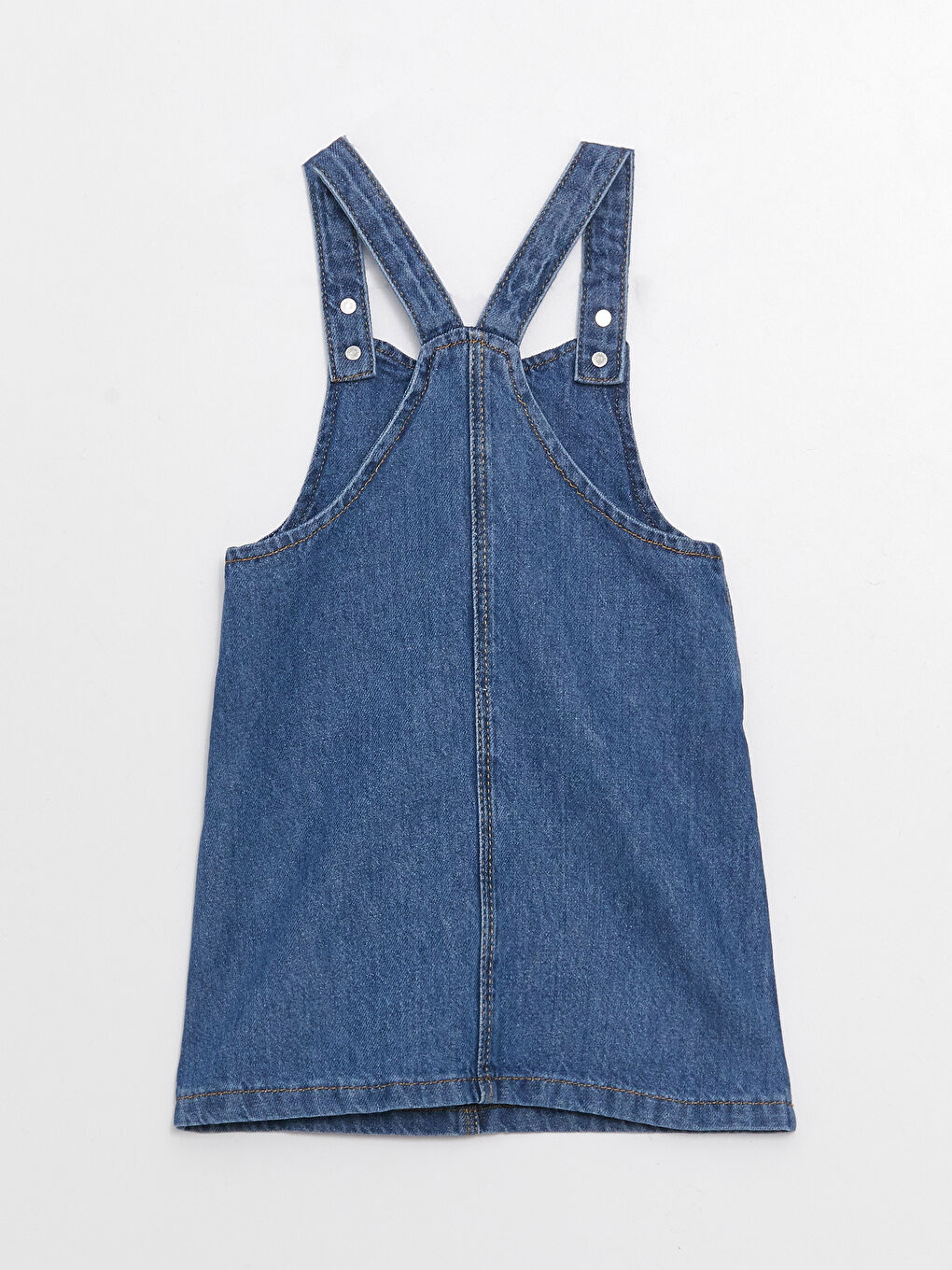 Rochie Salopetă din Denim Brodată Minnie Mouse pentru Bebeluși Fete-1