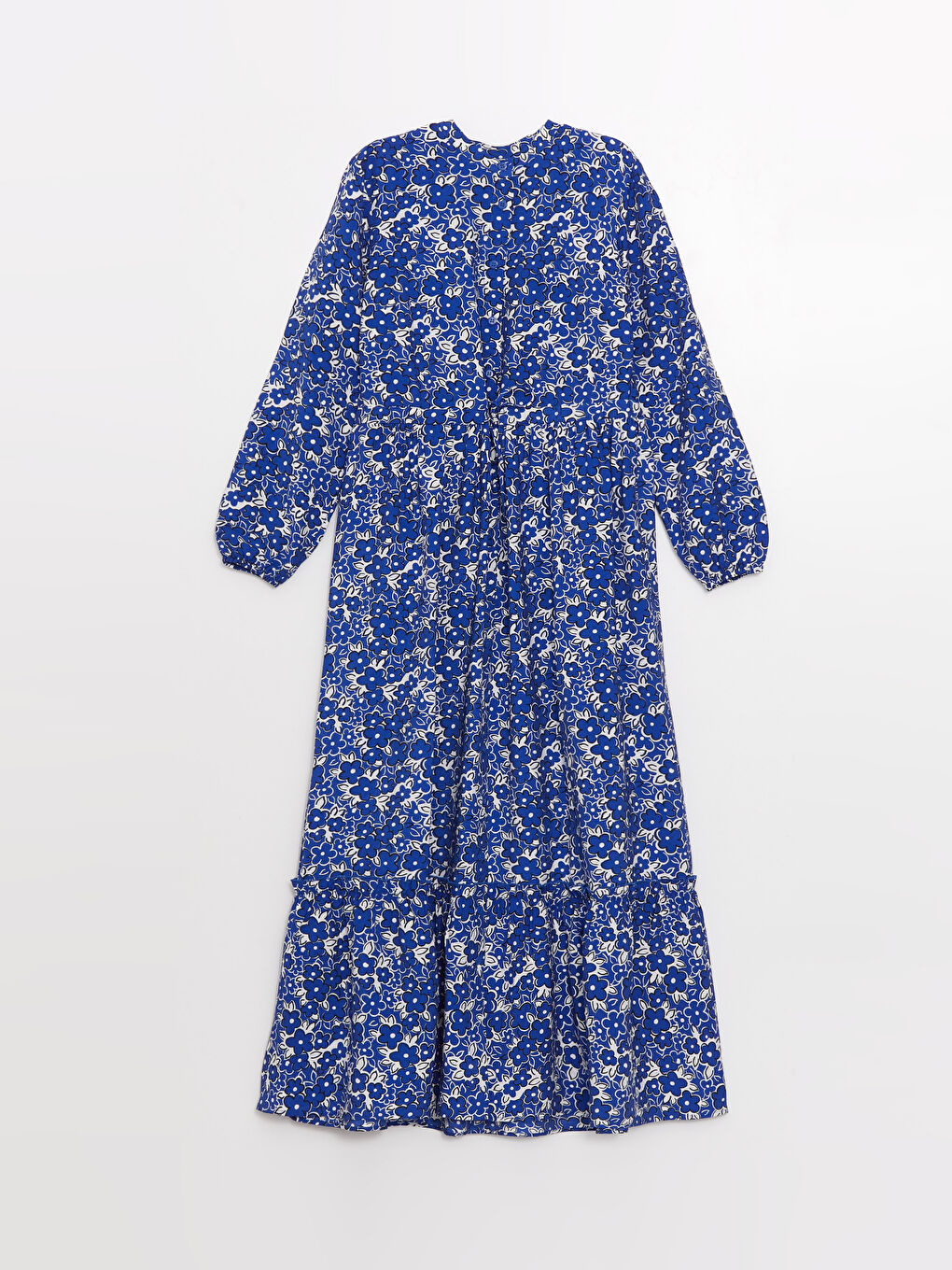 Grandad Collar Floral Long Sleeve Women's Shirt Dress -S3BO50Z8-LQQ