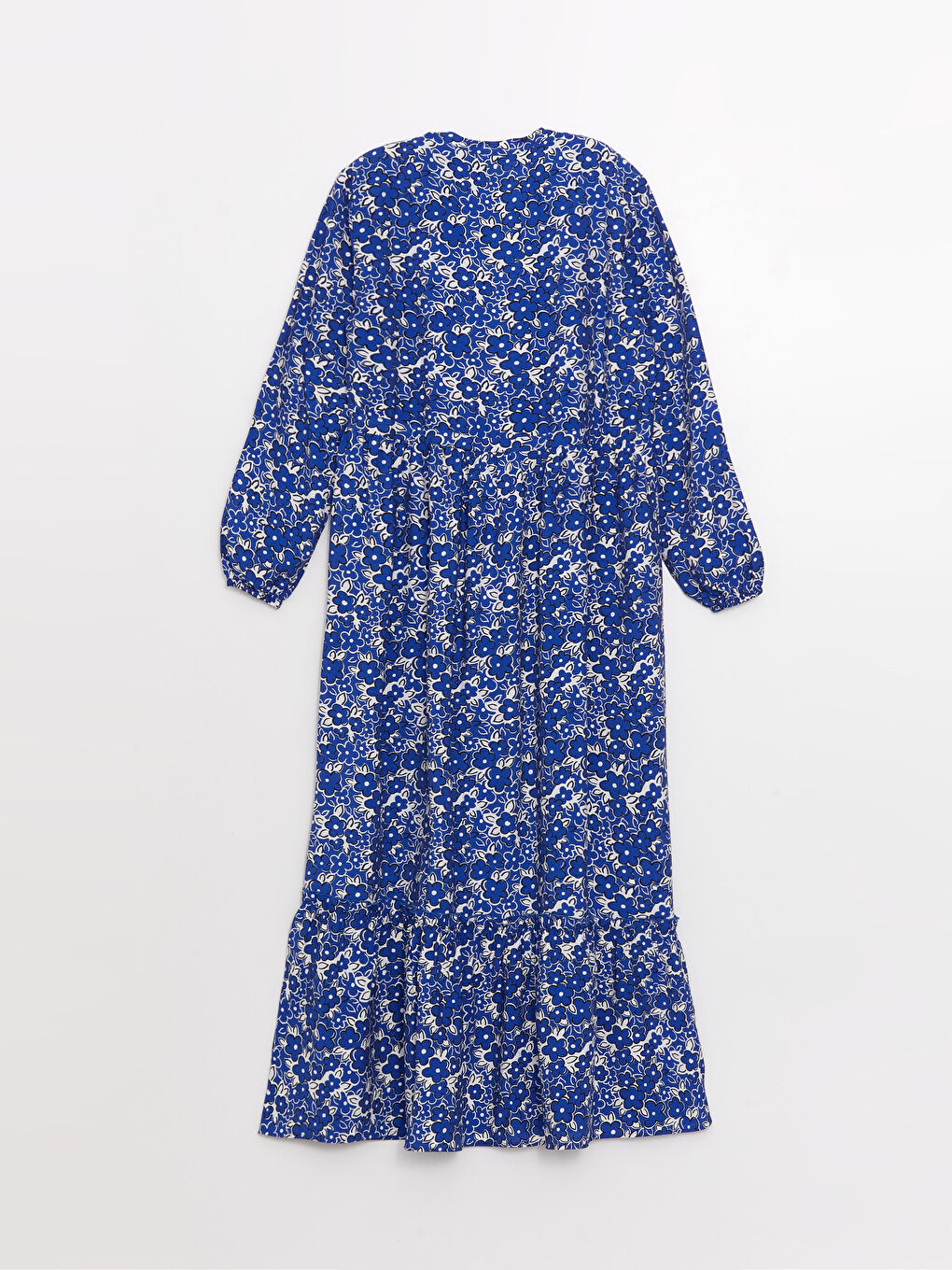 Grandad Collar Floral Long Sleeve Women's Shirt Dress -S3BO50Z8-LQQ