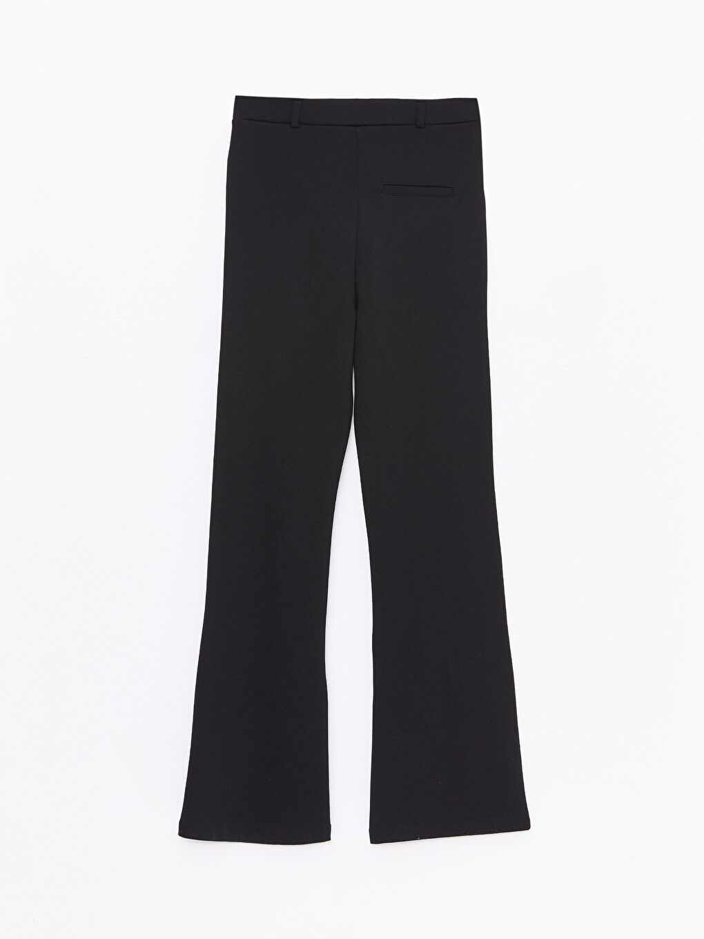 Siyah Yüksek Bel Dar Fit İspanyol Paça Kadın Pantolon-7