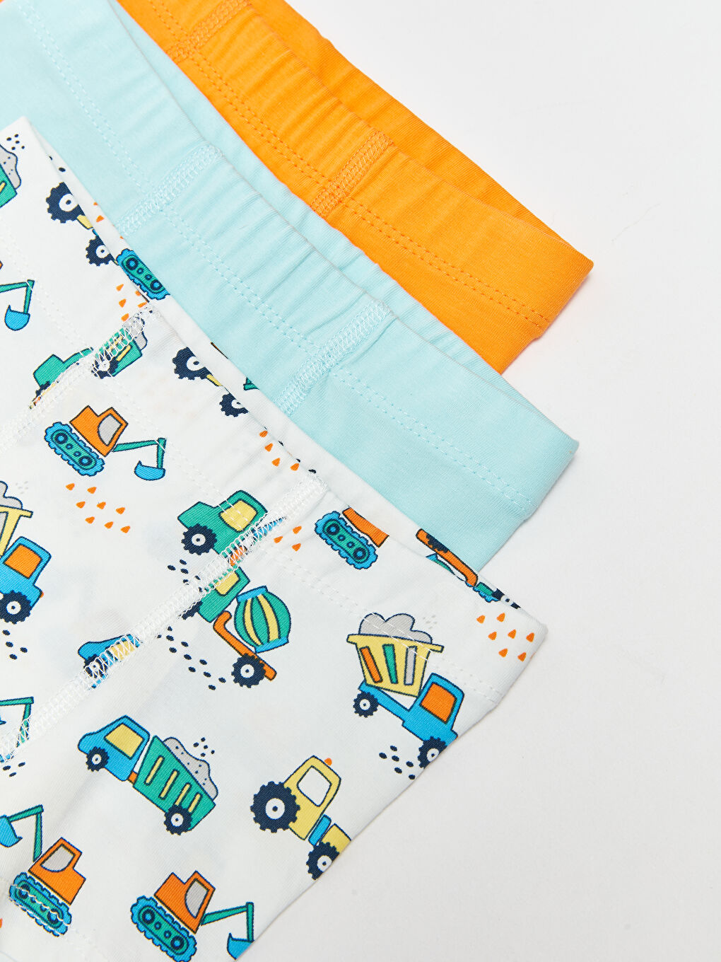 Ekru Esnek Kumaştan Erkek Bebek Boxer 3'lü-2