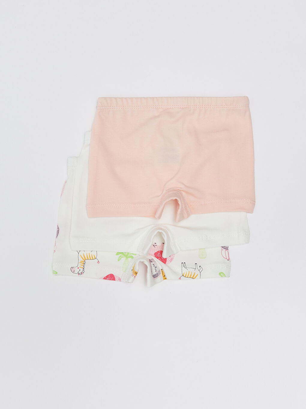 بوكسر بخصر مطاطي - عبوة من 3 قطع للبنات-1