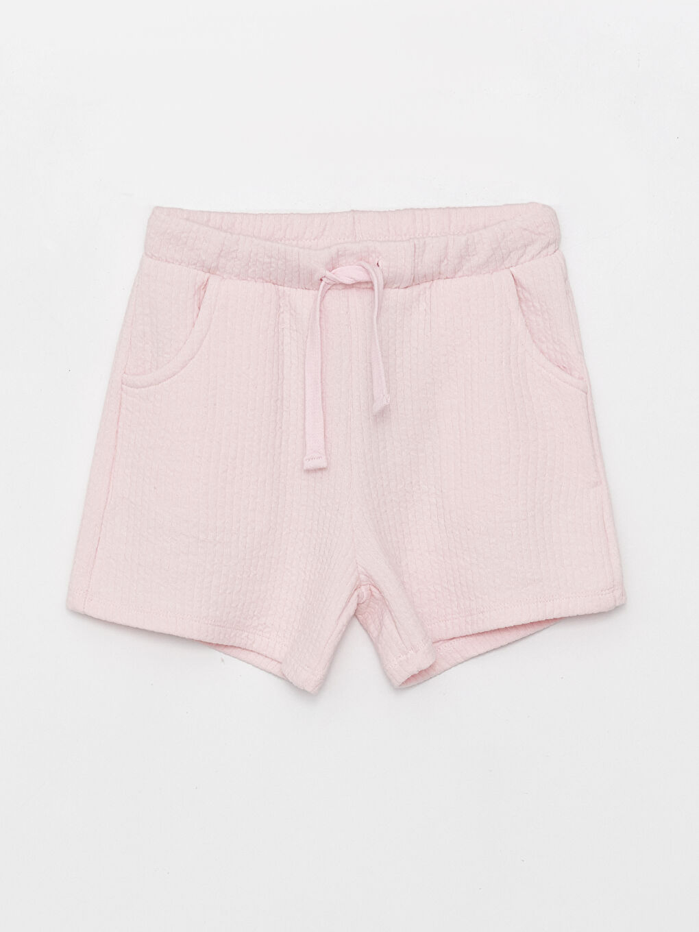 Pembe Beli Lastikli Kız Çocuk Şort
