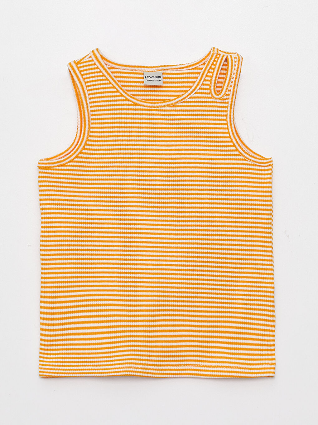 Turuncu Bisiklet Yaka Kız Çocuk Atlet ve Şort-1