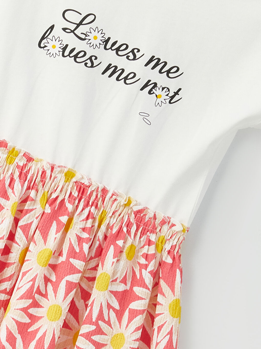 Crew Neck Printed Short Sleeve Girls' Dress-2