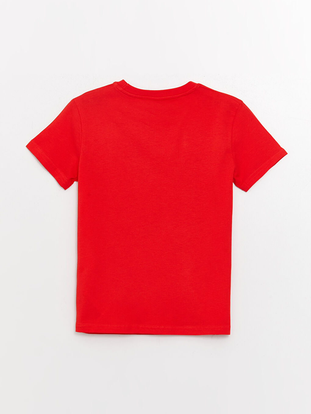 Kırmızı Bisiklet Yaka Baskılı Kısa Kollu Erkek Çocuk Tişört-1