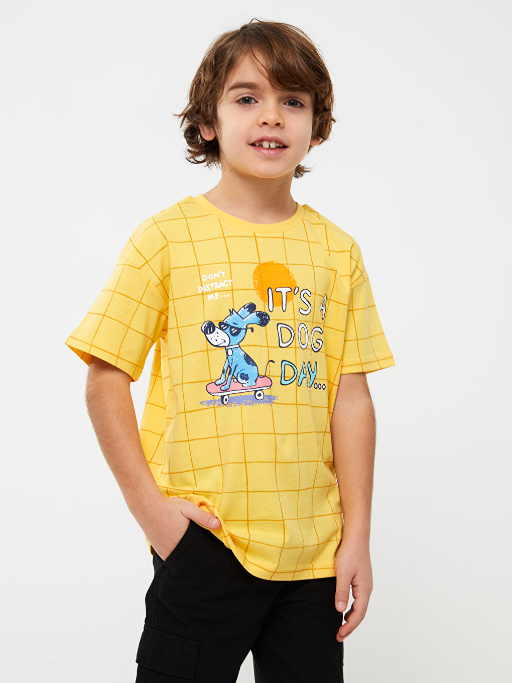 Relaxed Fit Crew Neck Printed Boys' T-Shirt
