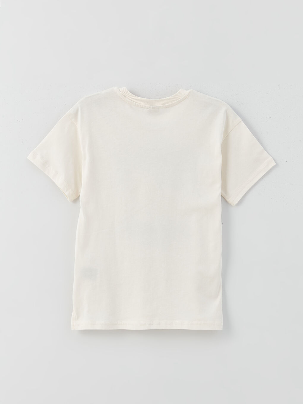 Ekru Rahat Kalıp Bisiklet Yaka Baskılı Erkek Çocuk Tişört-5