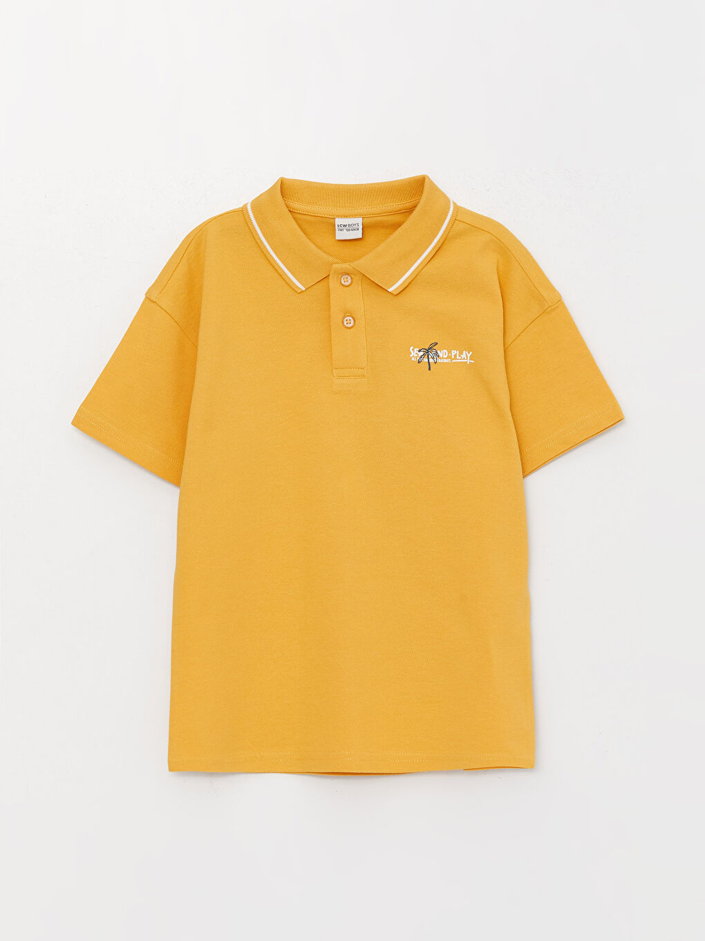 تيشيرت اولاد ياقة بولو مطبوع بمقاس مريح