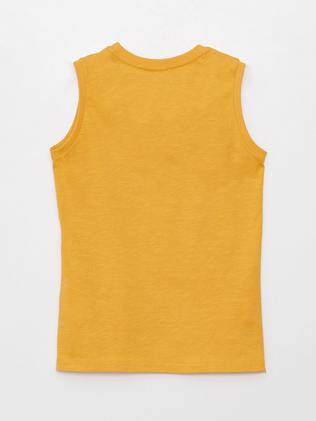 Sarı Rahat Kalıp Bisiklet Yaka Erkek Çocuk Atlet-1