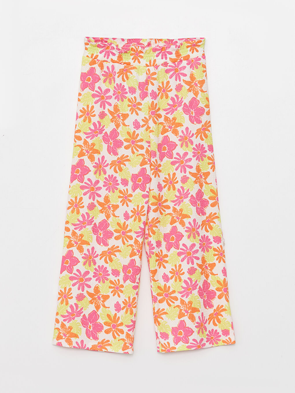 Karışık Beli Lastikli Desenli Kız Çocuk Pantolon-2