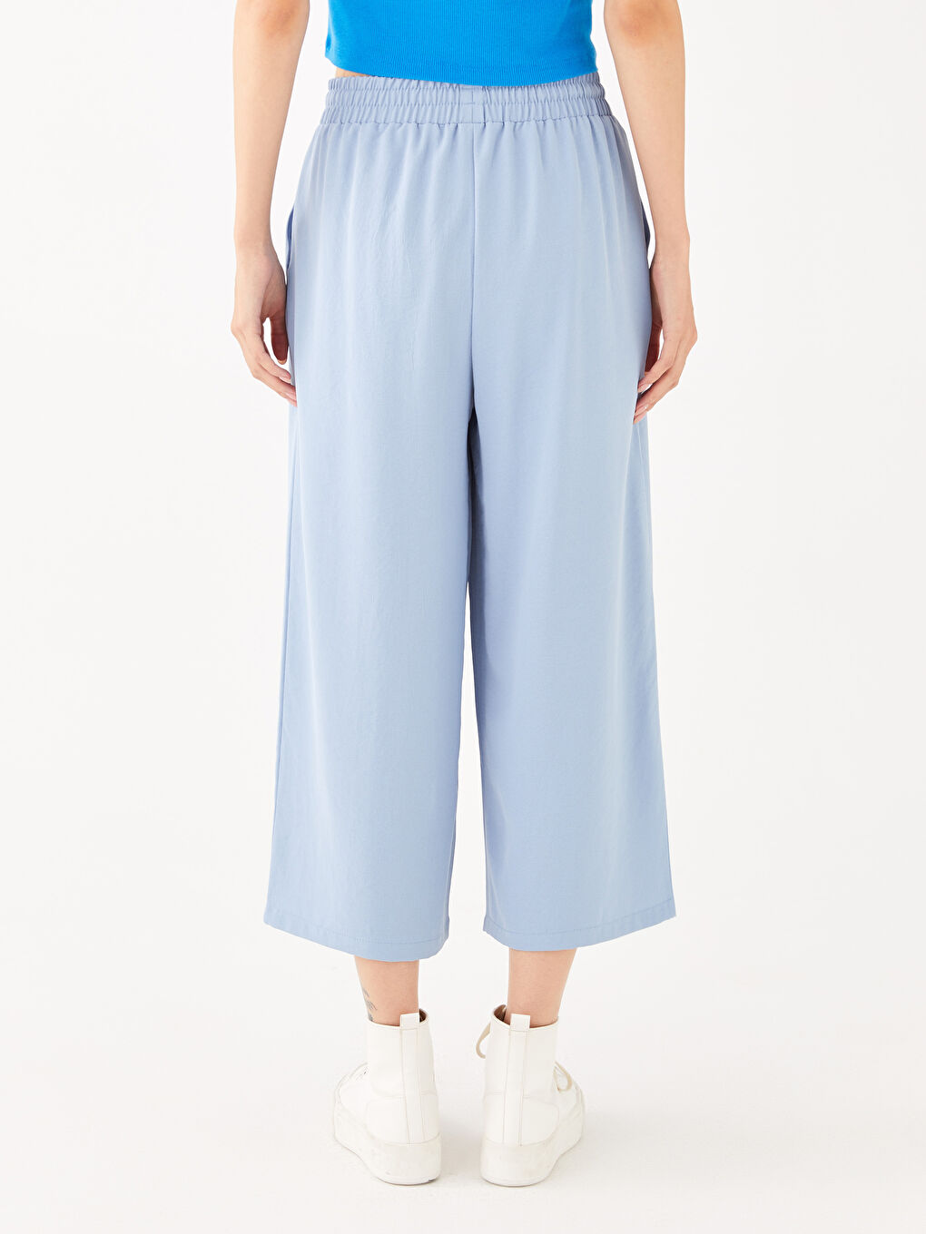 Women Flat Capri With Elastic Waist -S3BQ70Z8-QZA