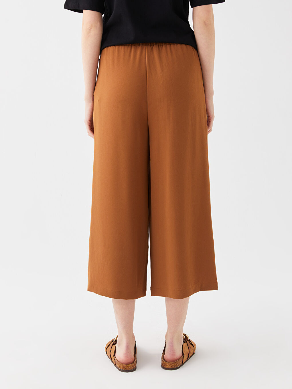 Women Flat Capri With Elastic Waist -S3BQ70Z8-R1N