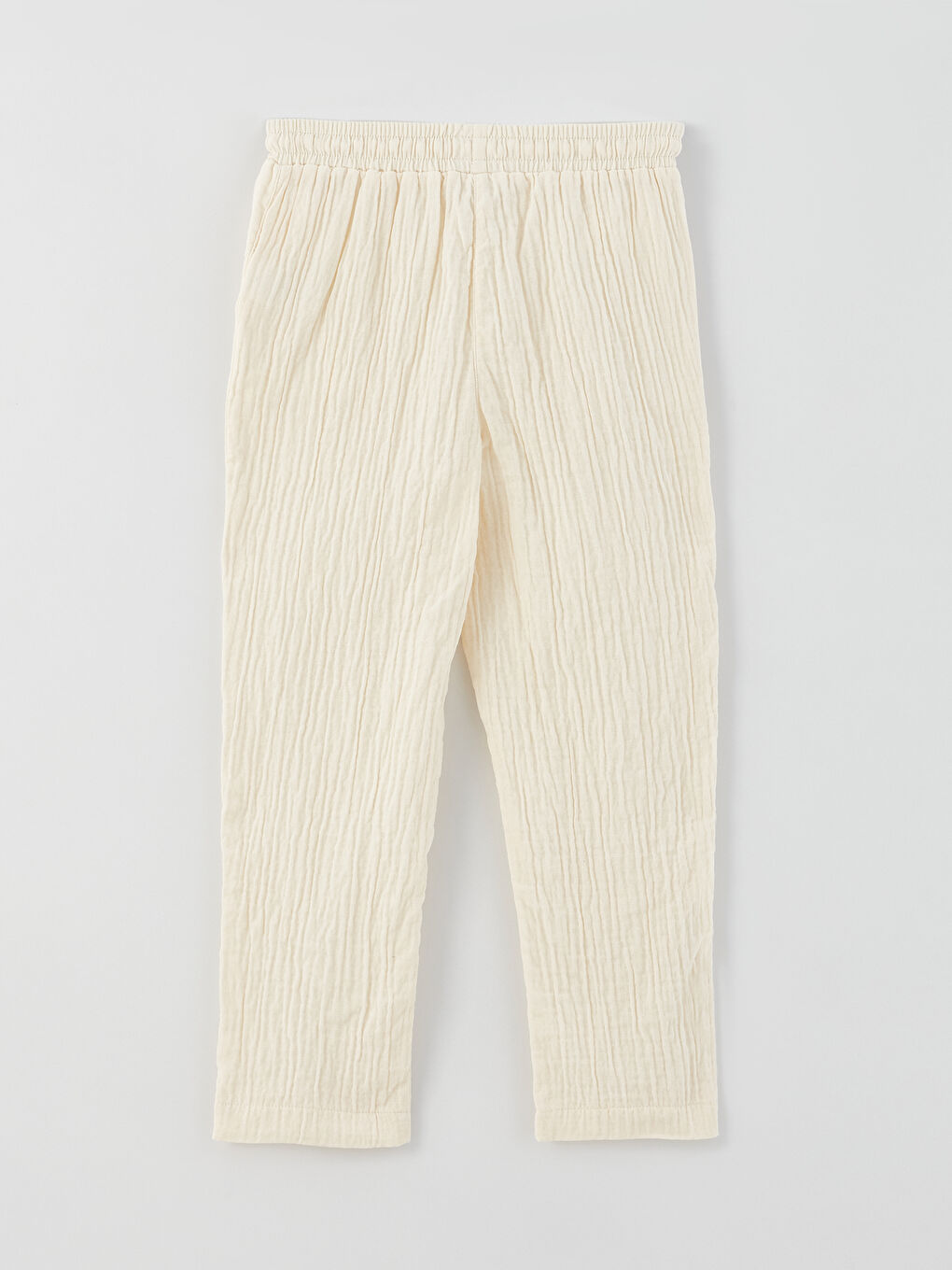 LCW Vision Elasticated Waist Plain Muslin Women's Trousers -S3BQ71Z8-FF7