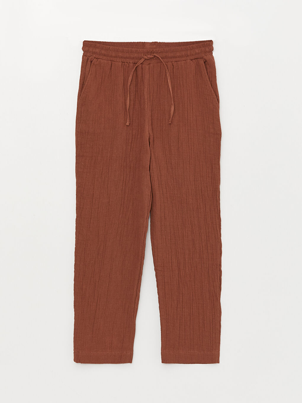LCW Vision Elasticated Waist Plain Muslin Women's Trousers -S3BQ71Z8-HHA