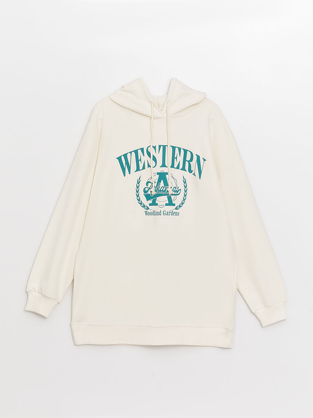 Худи Женское Оверсайз С Длинным Рукавом И Принтом-5