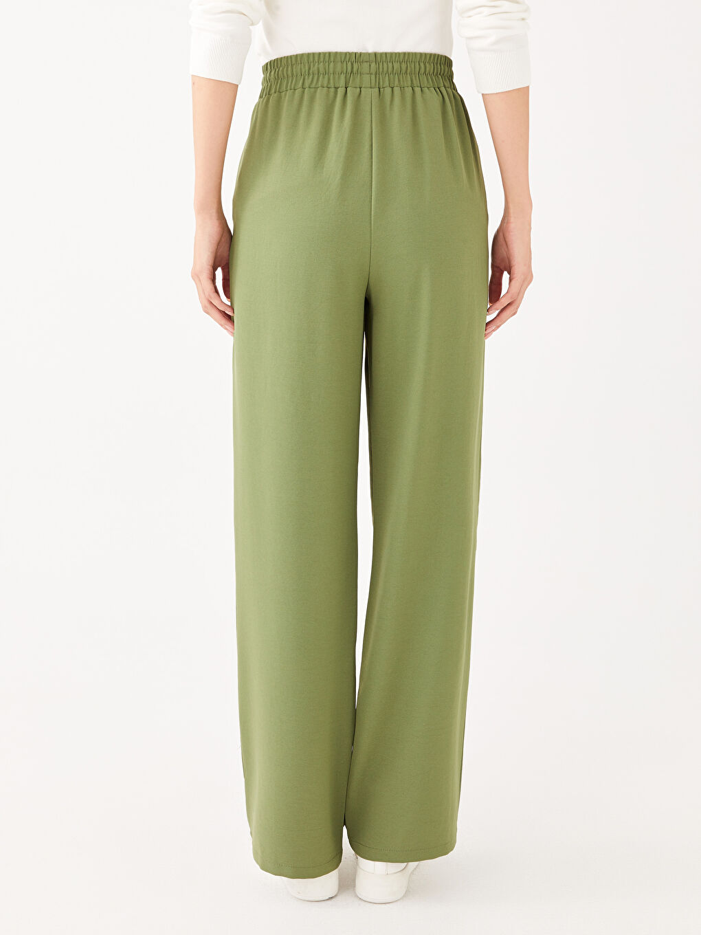 LCW Vision Women's Elastic Waist Relaxed Fit Regular Trousers -S3BQ88Z8-H8M